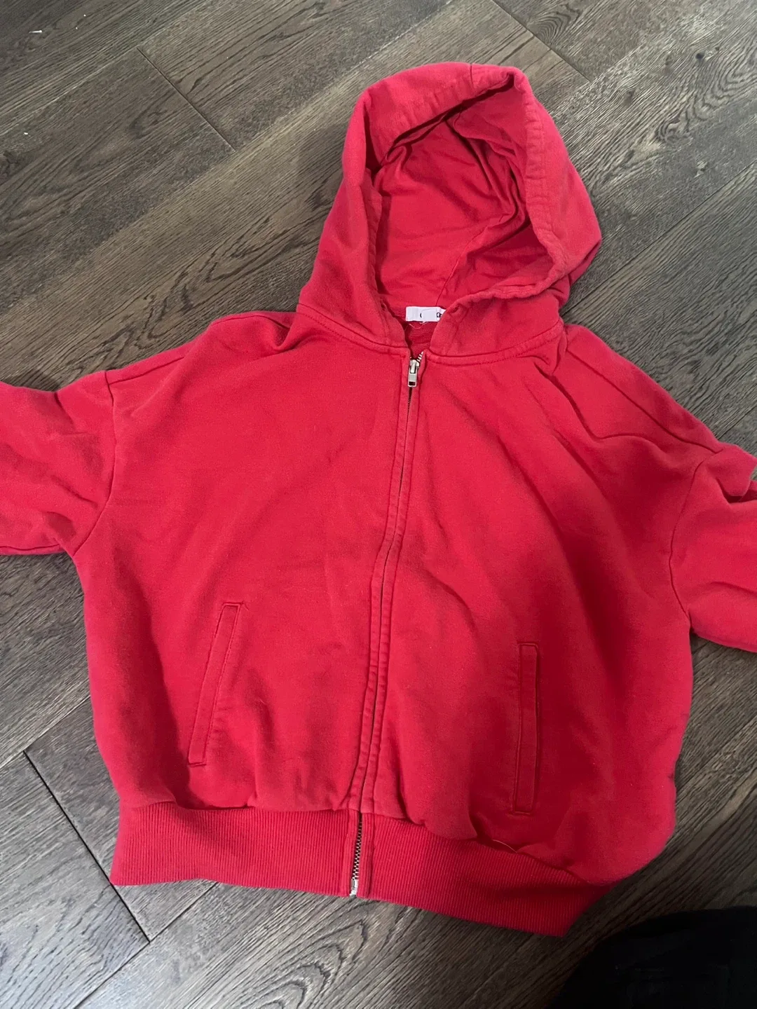 Garage Red Zip-Up Hoodie - Size XS