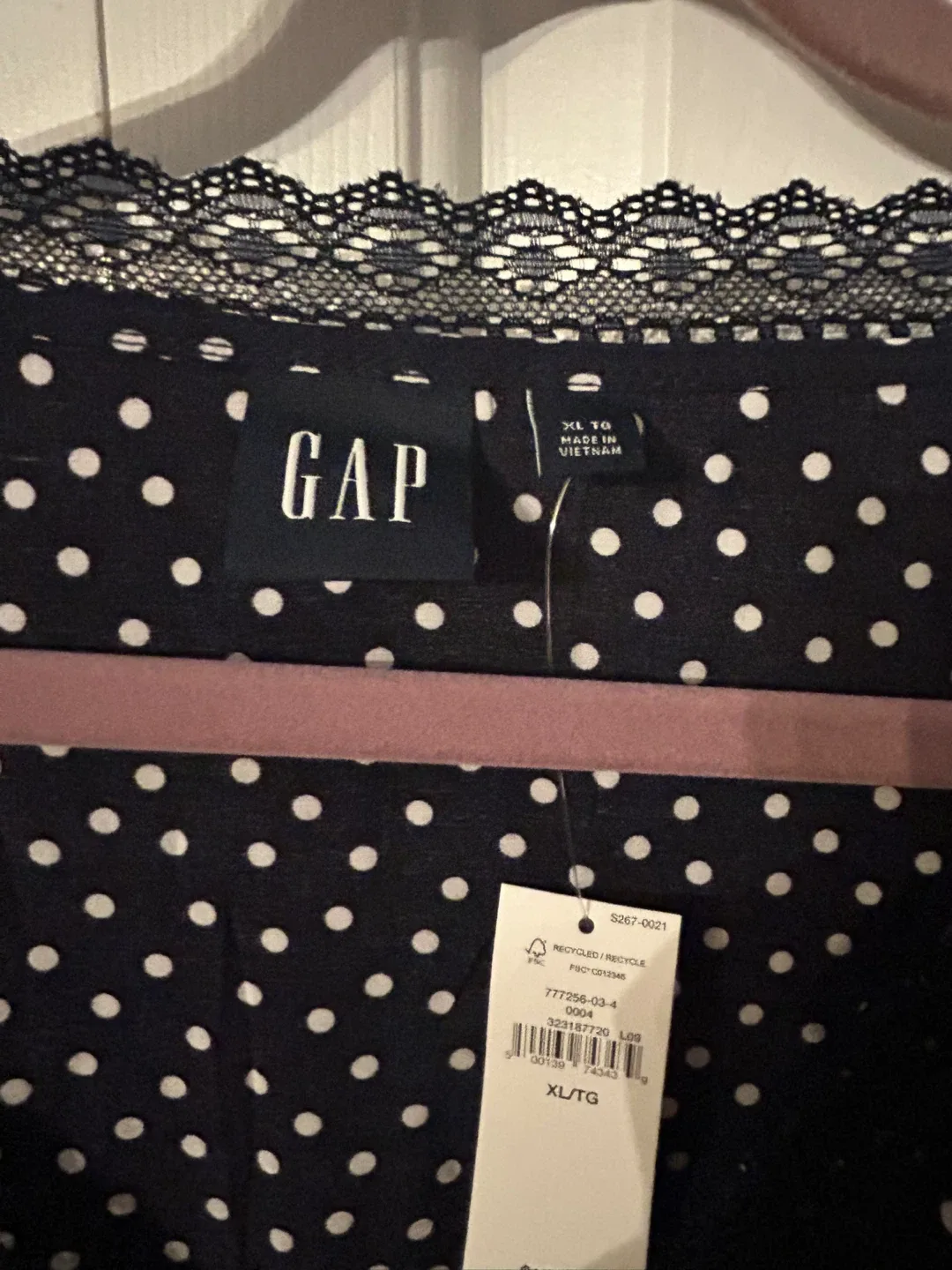 Lace trim V-neck Crepe Maxi Dress image indicator(6)