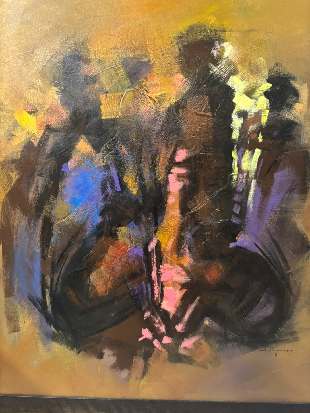 Original Framed African Painting image indicator(3)