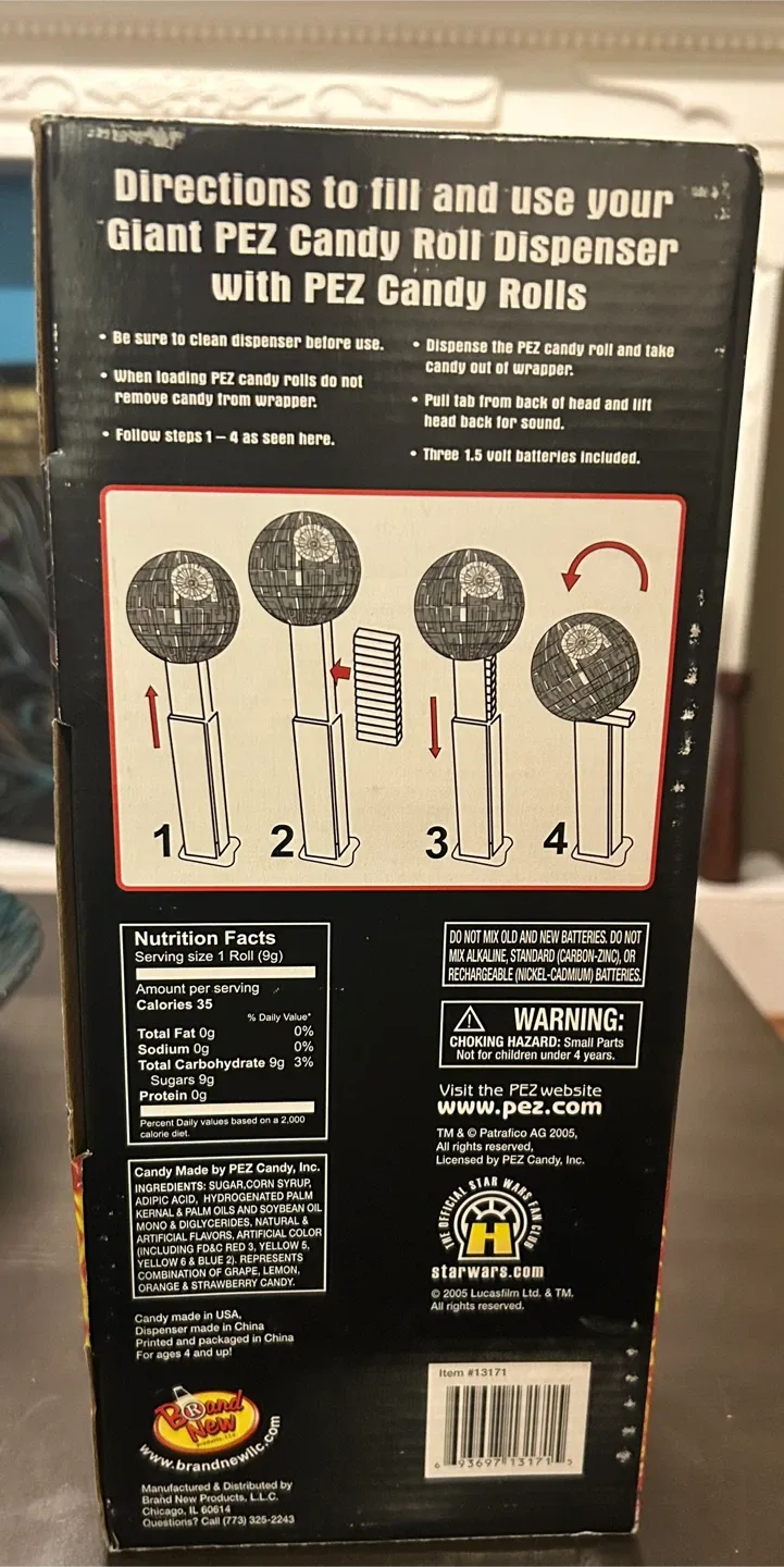 Giant Pez Star Wars Death Star RARE! NEW! image indicator(3)