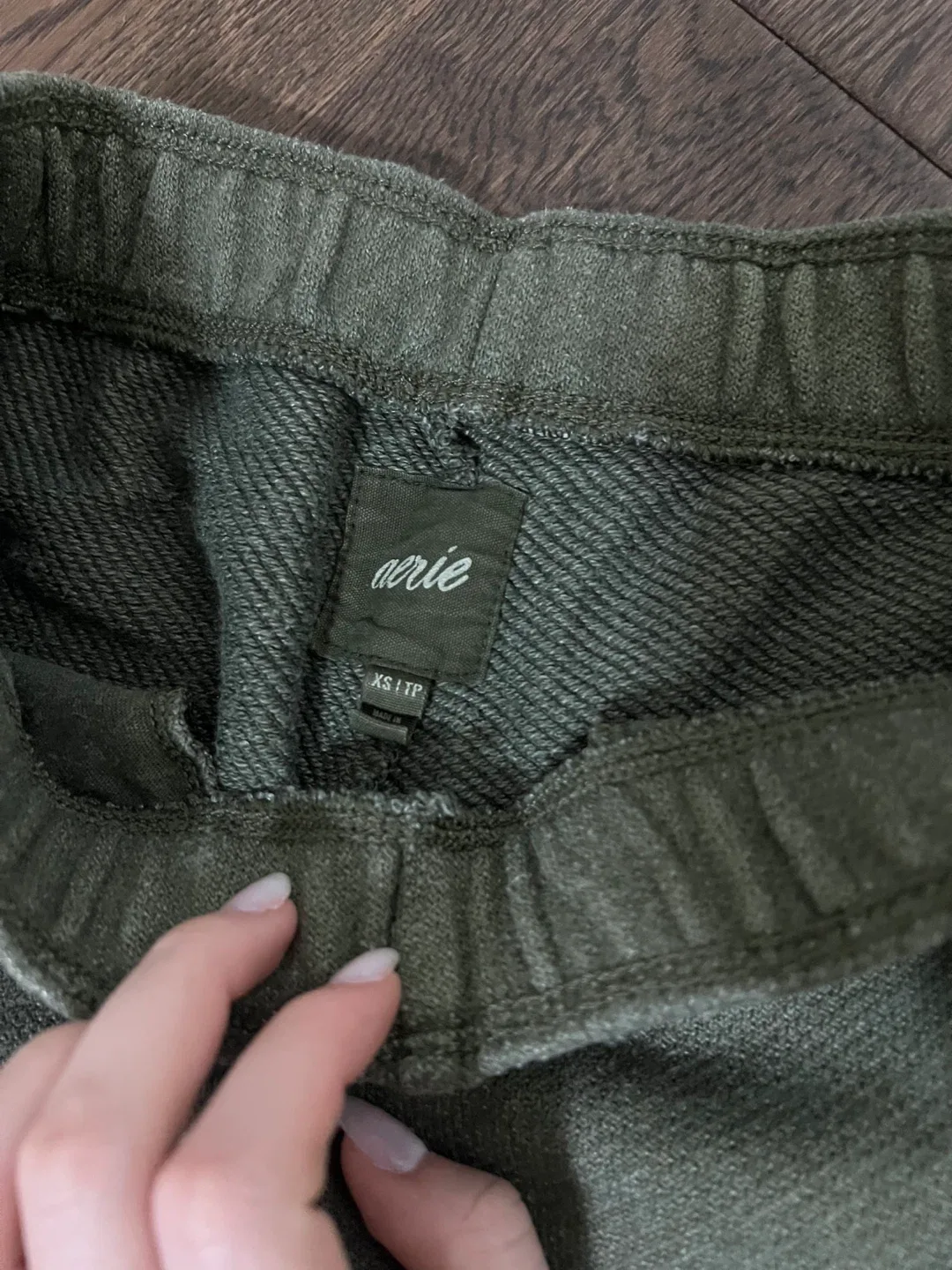 Aerie Olive Green Shorts - Size XS image indicator(2)