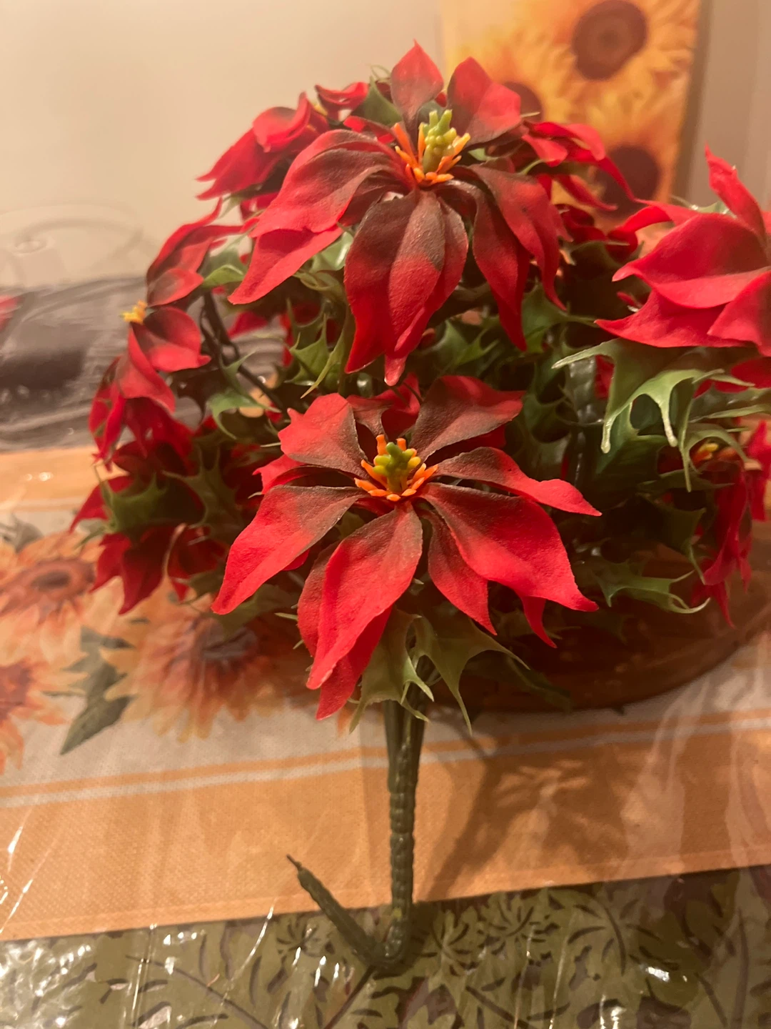 Red Poinsettia Artificial Plant