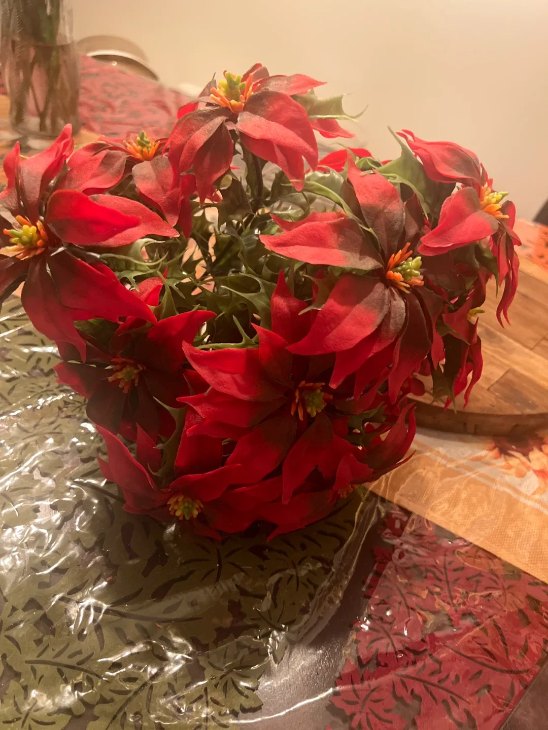 Red Poinsettia Artificial Plant image indicator(2)