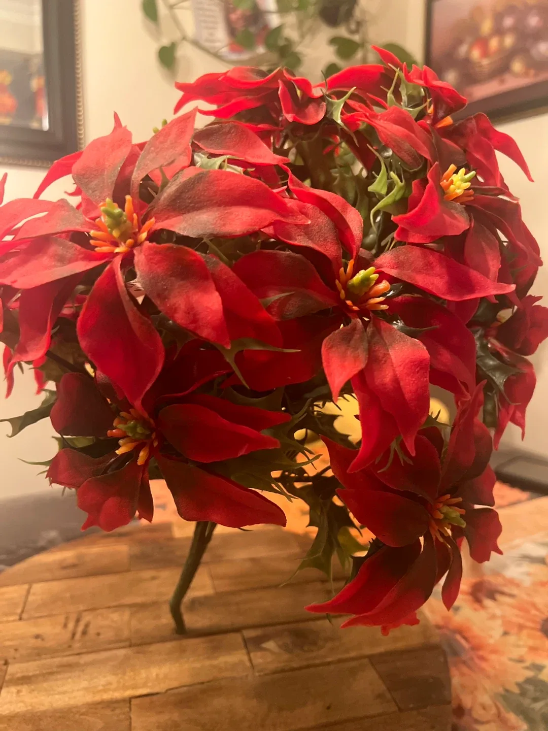 Red Poinsettia Artificial Plant image indicator(3)