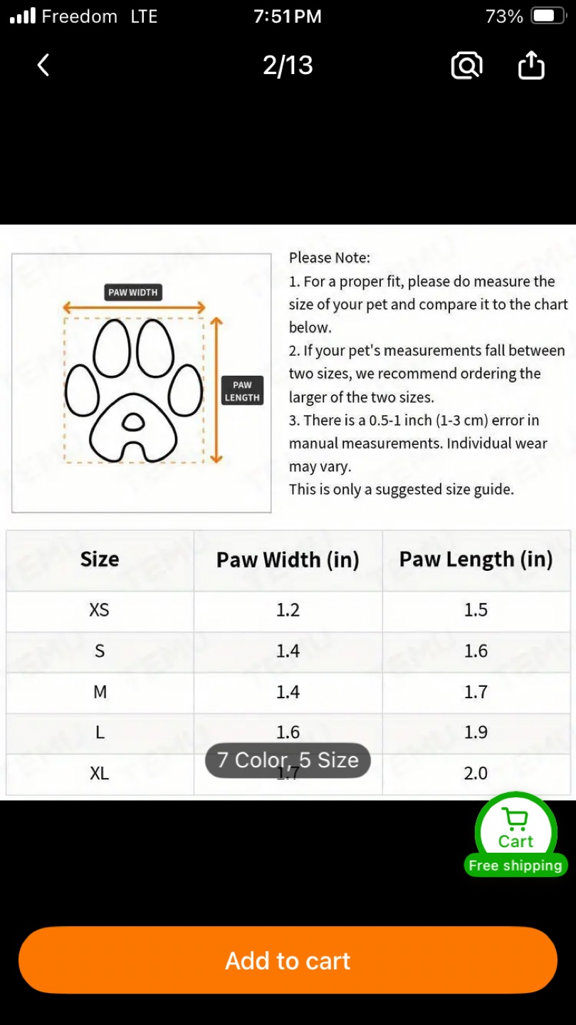 Dog Boots - Black, Size S - photo 2