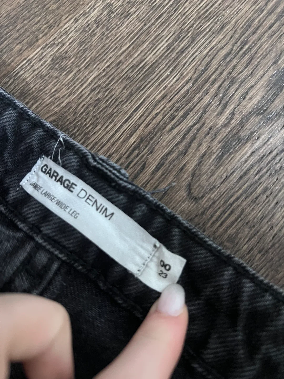 Garage Denim Jeans - Wide leg, Black, Ripped image indicator(2)