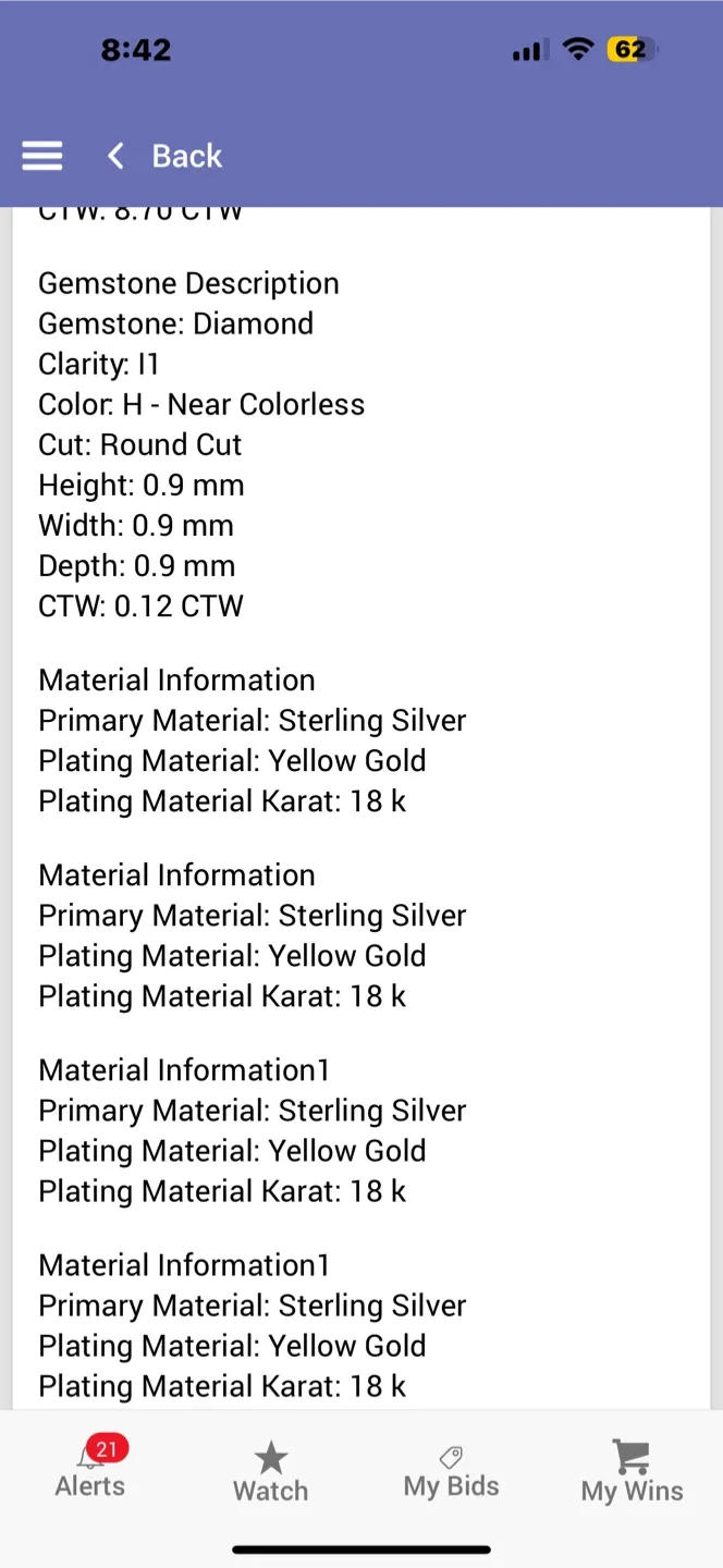 Sapphire & Diamond Sterling Silver Necklace image indicator(4)