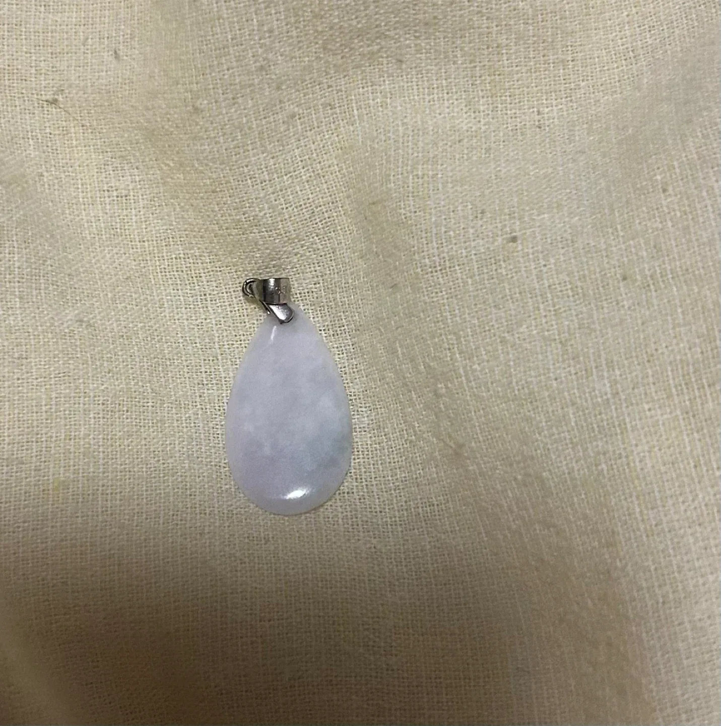 Genuine white Jade Pendant on 925 silver image indicator(2)