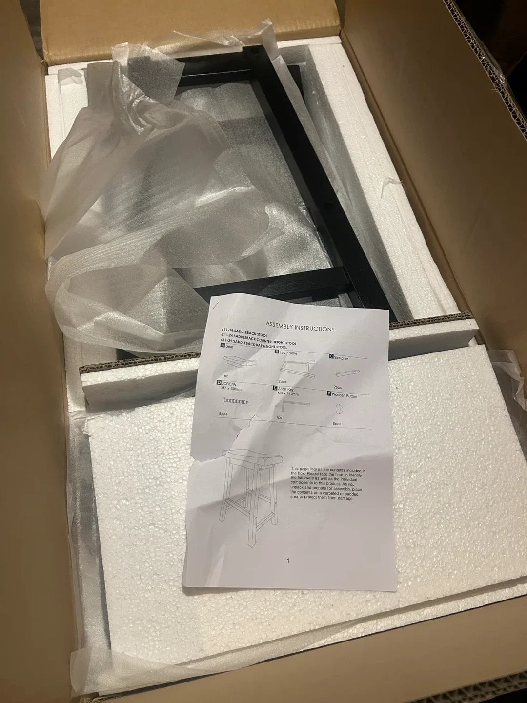 Set of 2 Black Saddleback Stool - Counter Height image indicator(4)