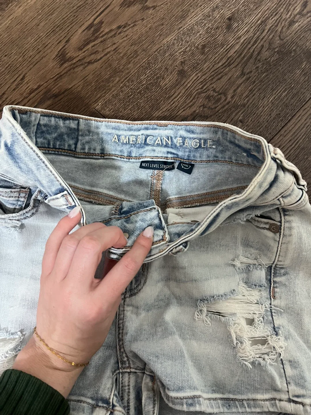 American Eagle Next Level Stretch Denim Shorts image indicator(2)
