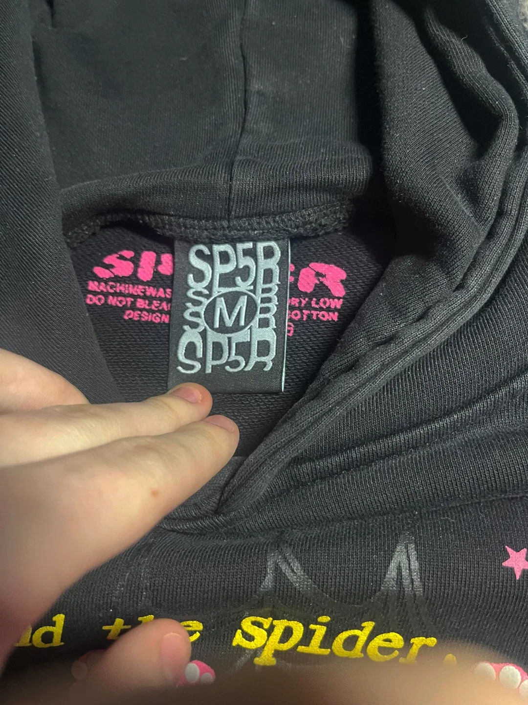 SP5DER Black Hoodie - Size S image indicator(3)