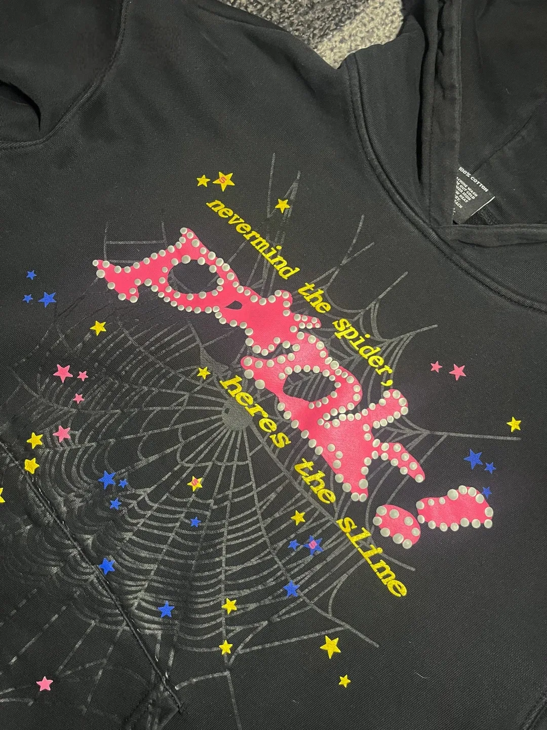 SP5DER Black Hoodie - Size S image indicator(2)