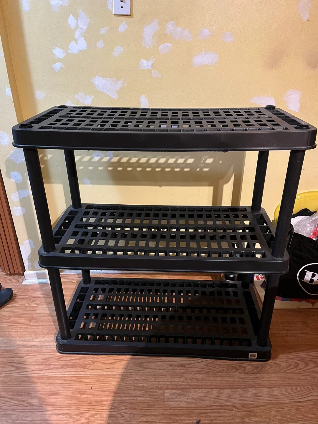 Black Plastic Shelf Unit