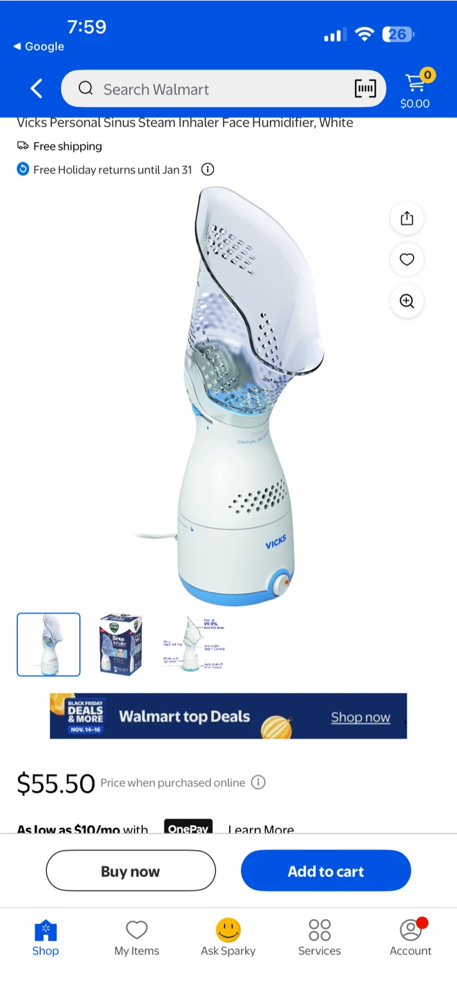 Vicks Personal Sinus Steam Inhaler - photo 3