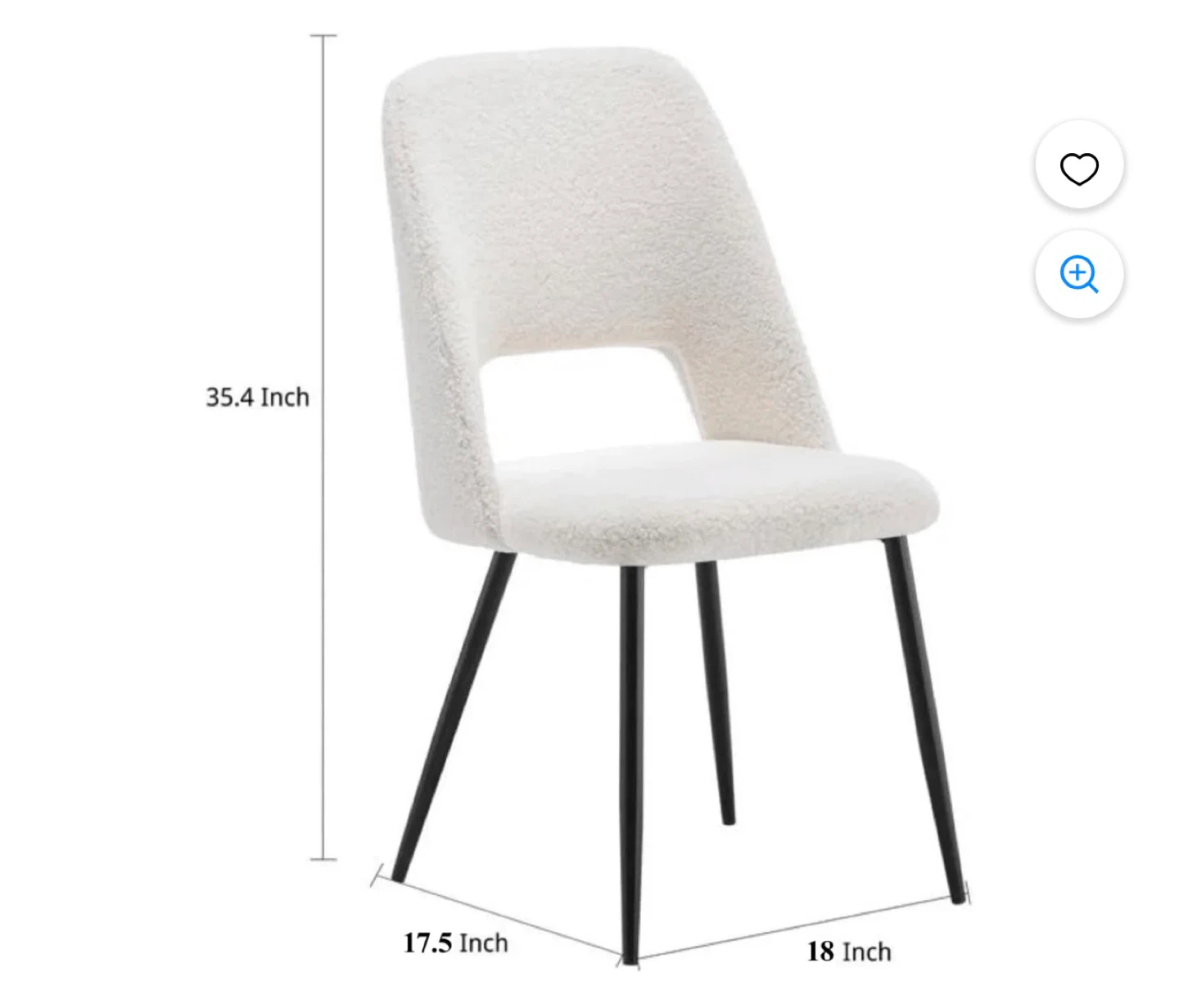 Boucle Dining Chairs - Set of 2 - photo 2