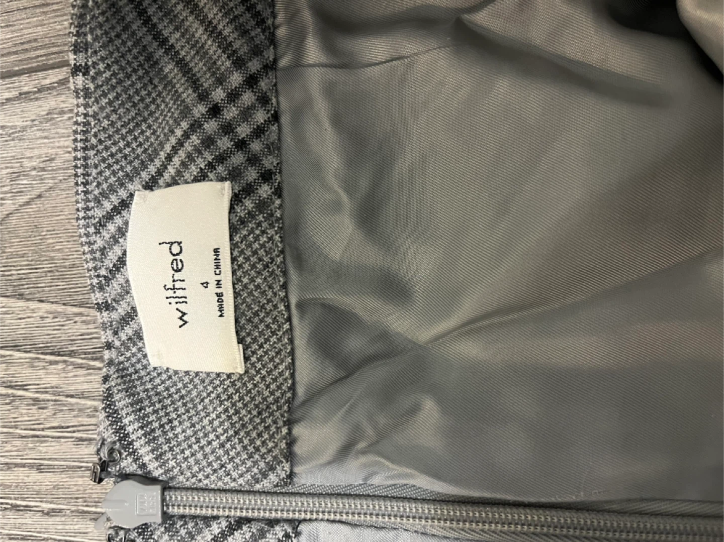 Wilfred Grey Plaid Skirt - Size 4 - photo 2