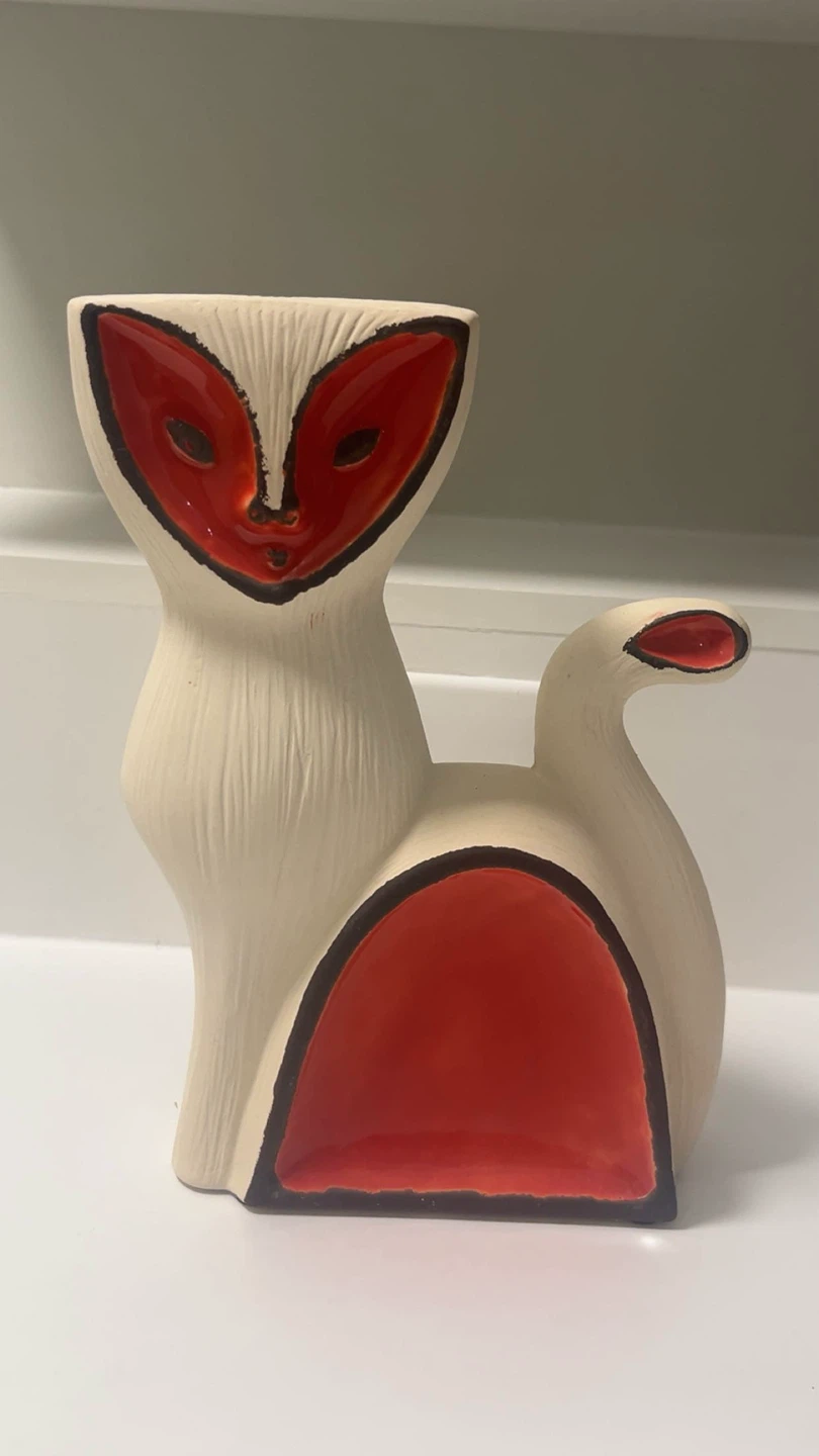 Vintage Ceramic Cat statue