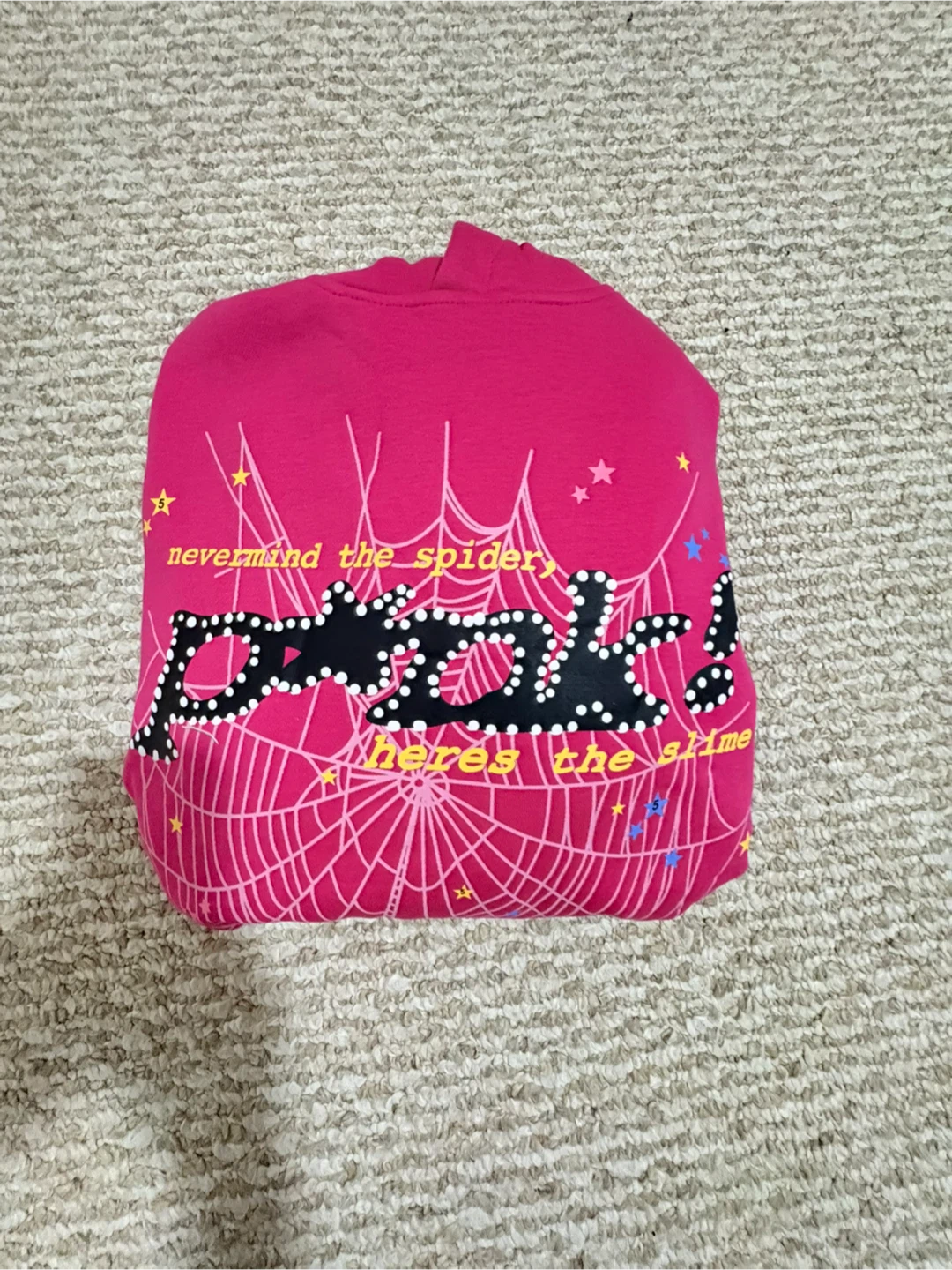SP5DER Pink Hoodie - Size Large