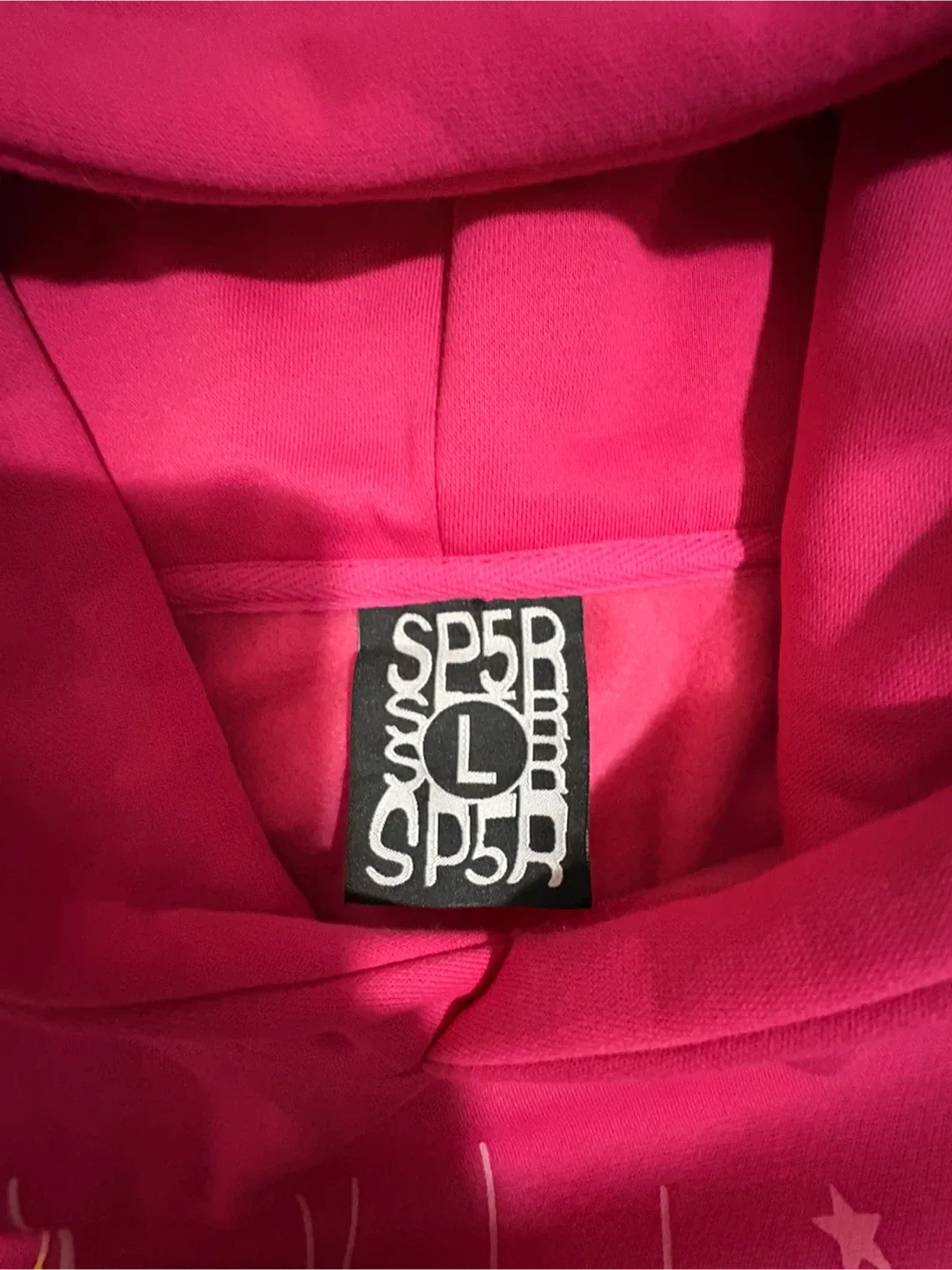 SP5DER Pink Hoodie - Size Large image indicator(4)