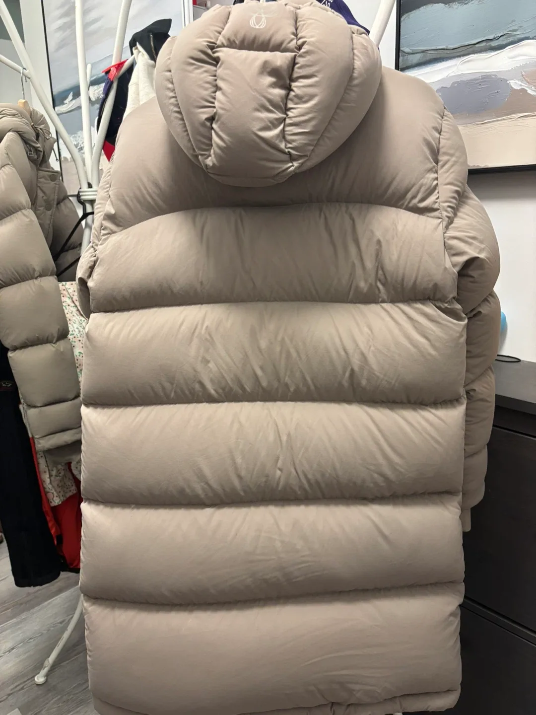 Aritzia Tna Super Puff Mid Length - XS Modern Taupe image indicator(3)