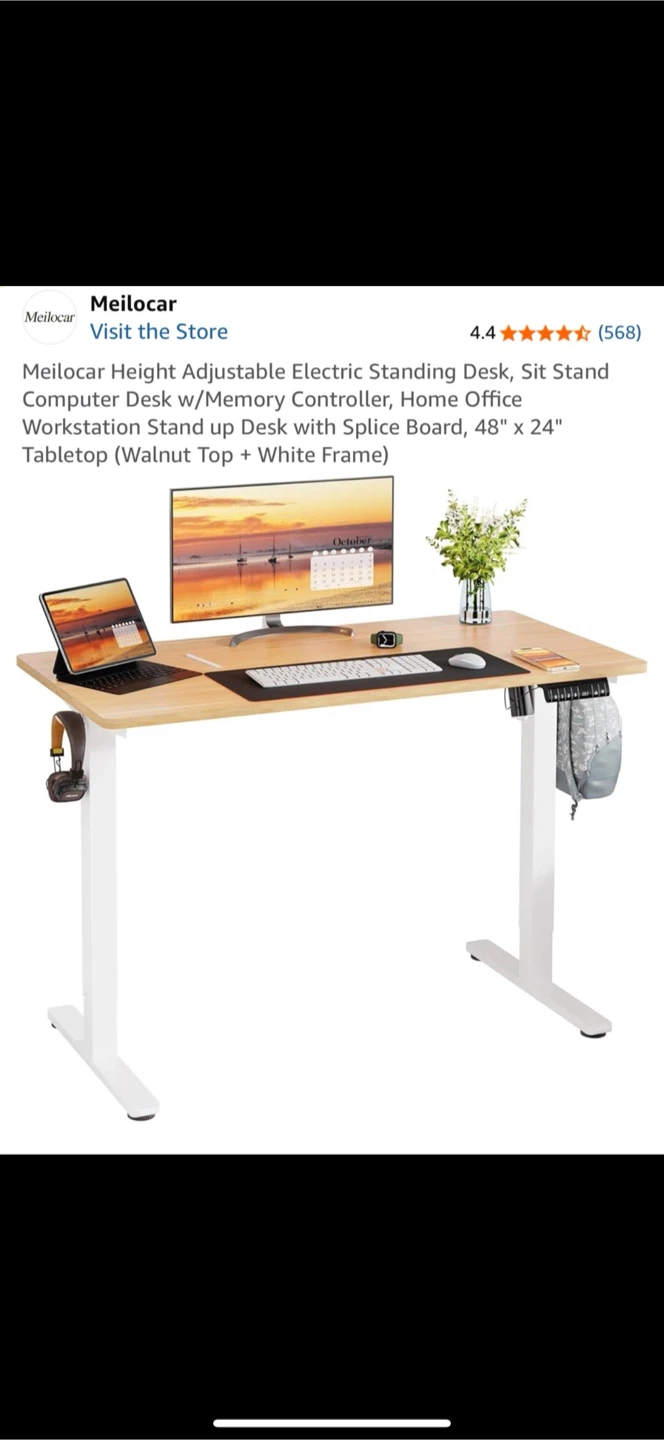 Meilocar Electric Standing Desk 48x24