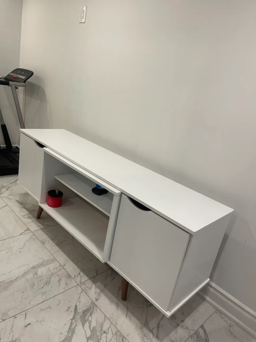 Manhattan Comfort Hampton 62.99-Inch TV Stand in White image indicator(2)