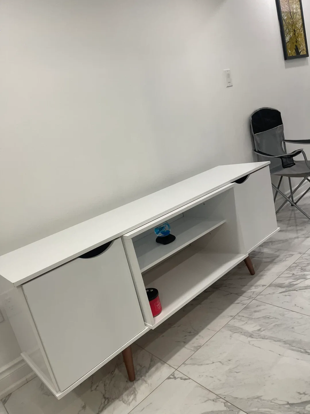 Manhattan Comfort Hampton 62.99-Inch TV Stand in White