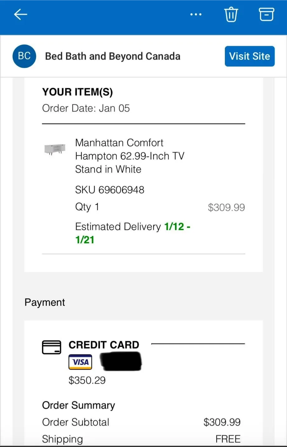 Manhattan Comfort Hampton 62.99-Inch TV Stand in White image indicator(3)
