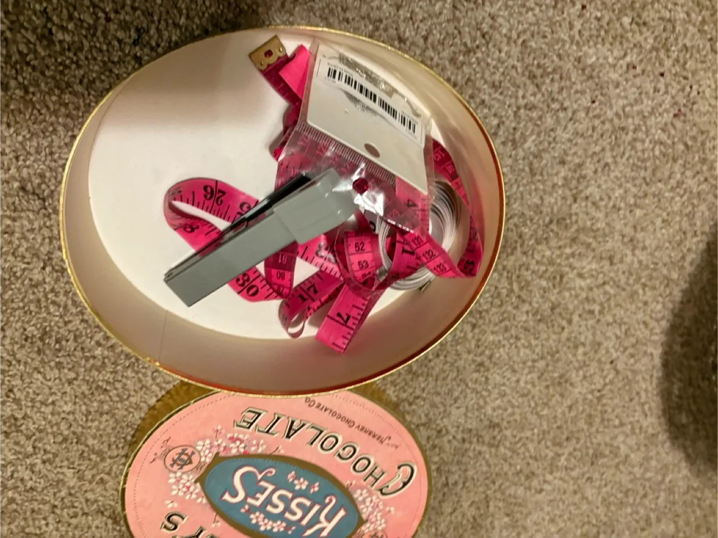 Hershey's Kisses Chocolate Box with Sewing Supplies image indicator(2)