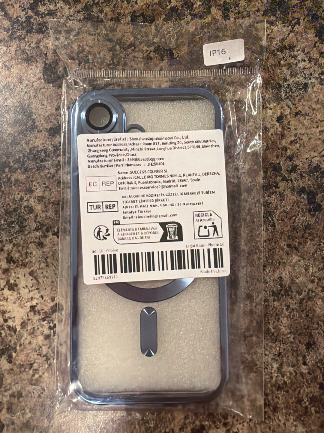 Light Blue iPhone 16 Phone Case
