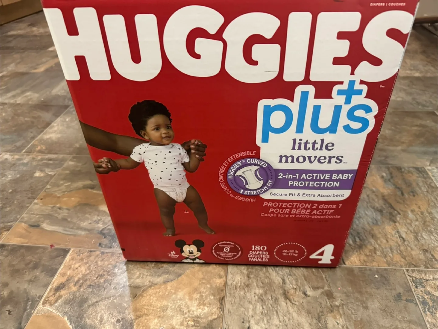 Huggies Plus Little Movers Diapers - Size 4
