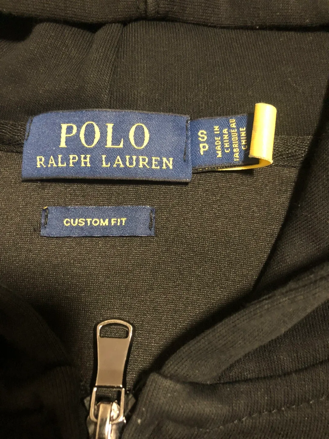 Polo Ralph Lauren Black Custom Fit Hoodie - Small image indicator(4)