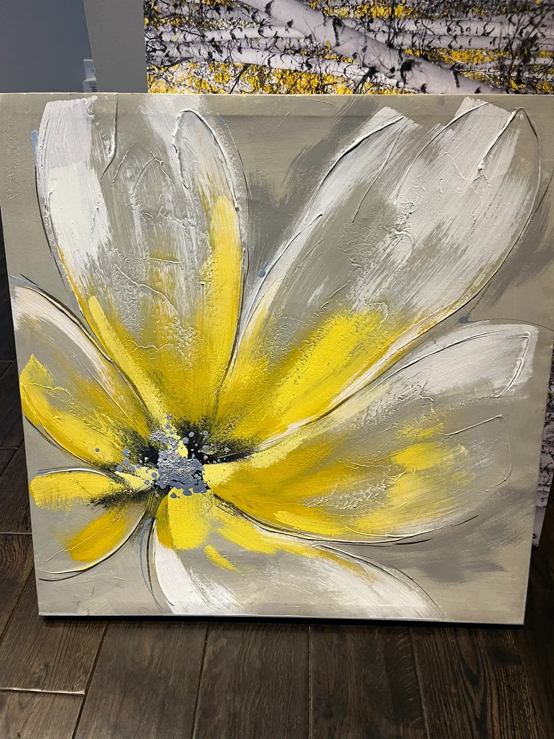 Large 60” birch tree canvas art and 24” square image indicator(5)