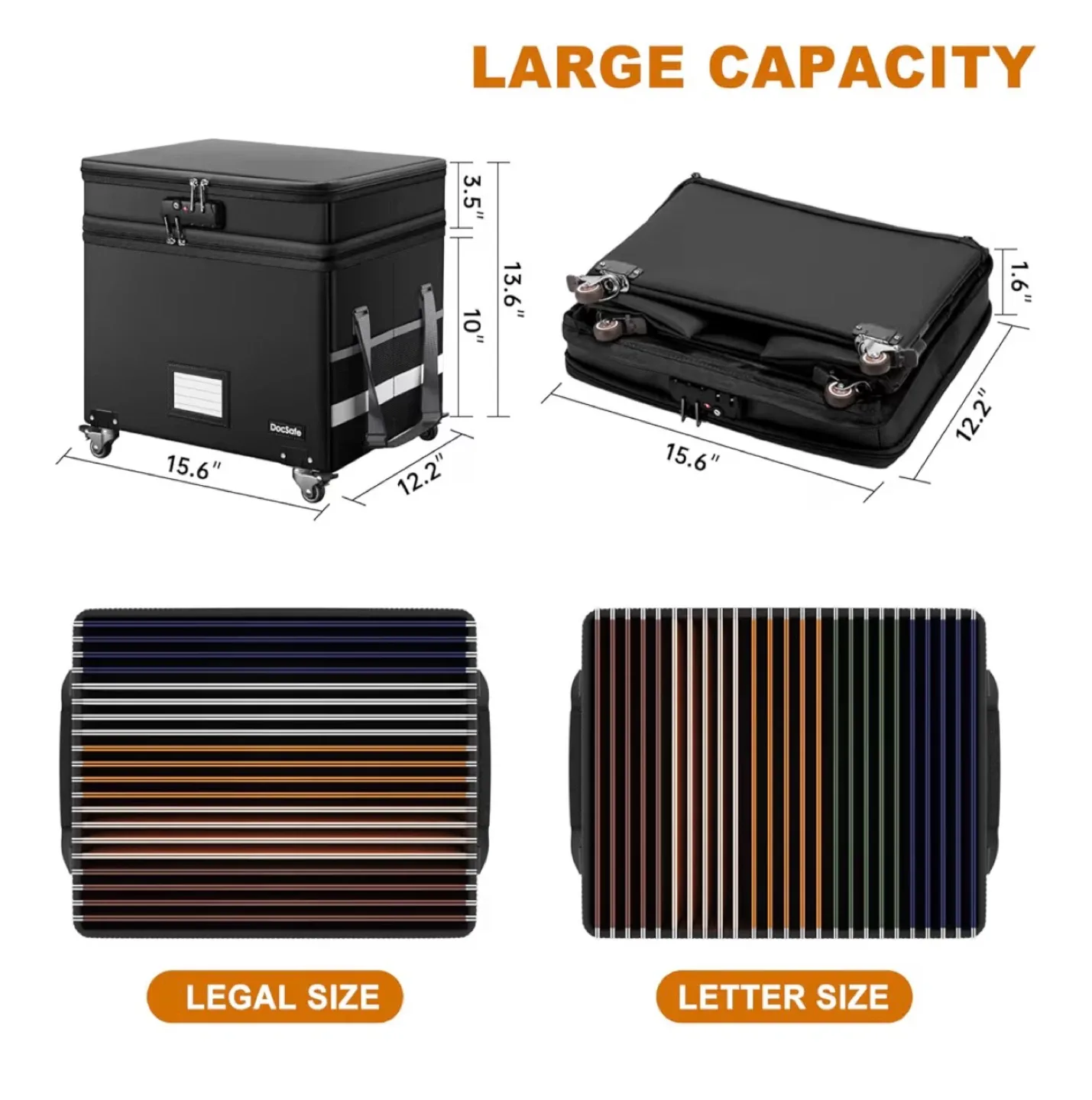 DocSafe Fireproof File Box with Wheels image indicator(5)