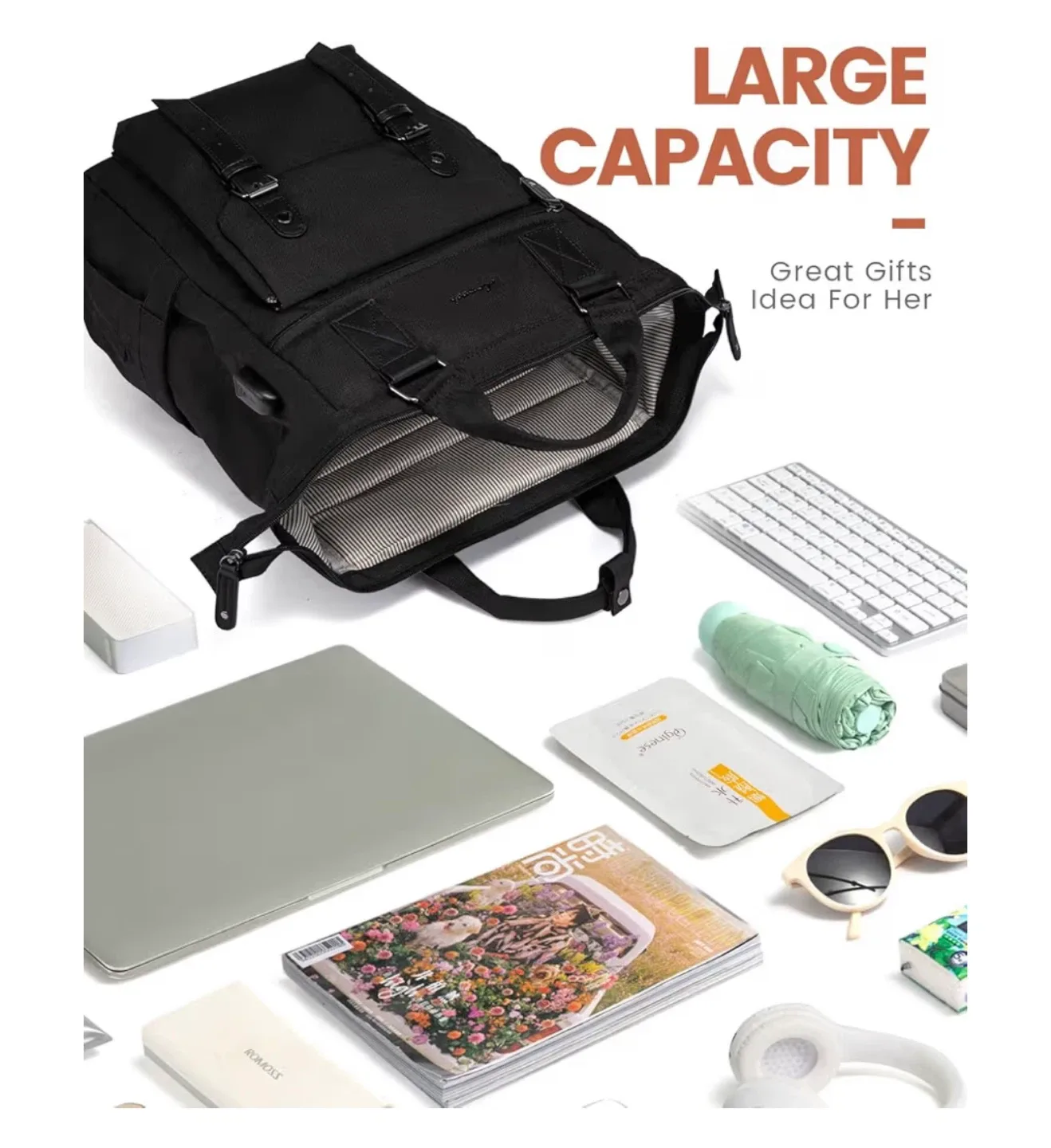 Carry-on Travel Backpack - Black image indicator(4)