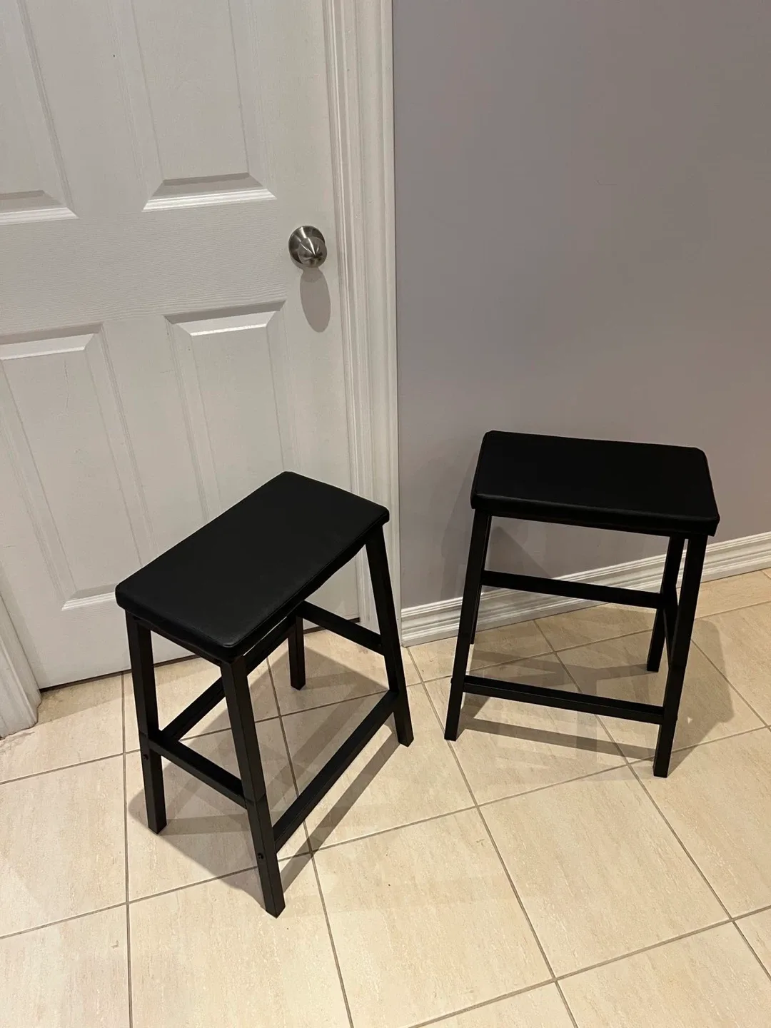 Two Black Stools - 25" Height image indicator(2)