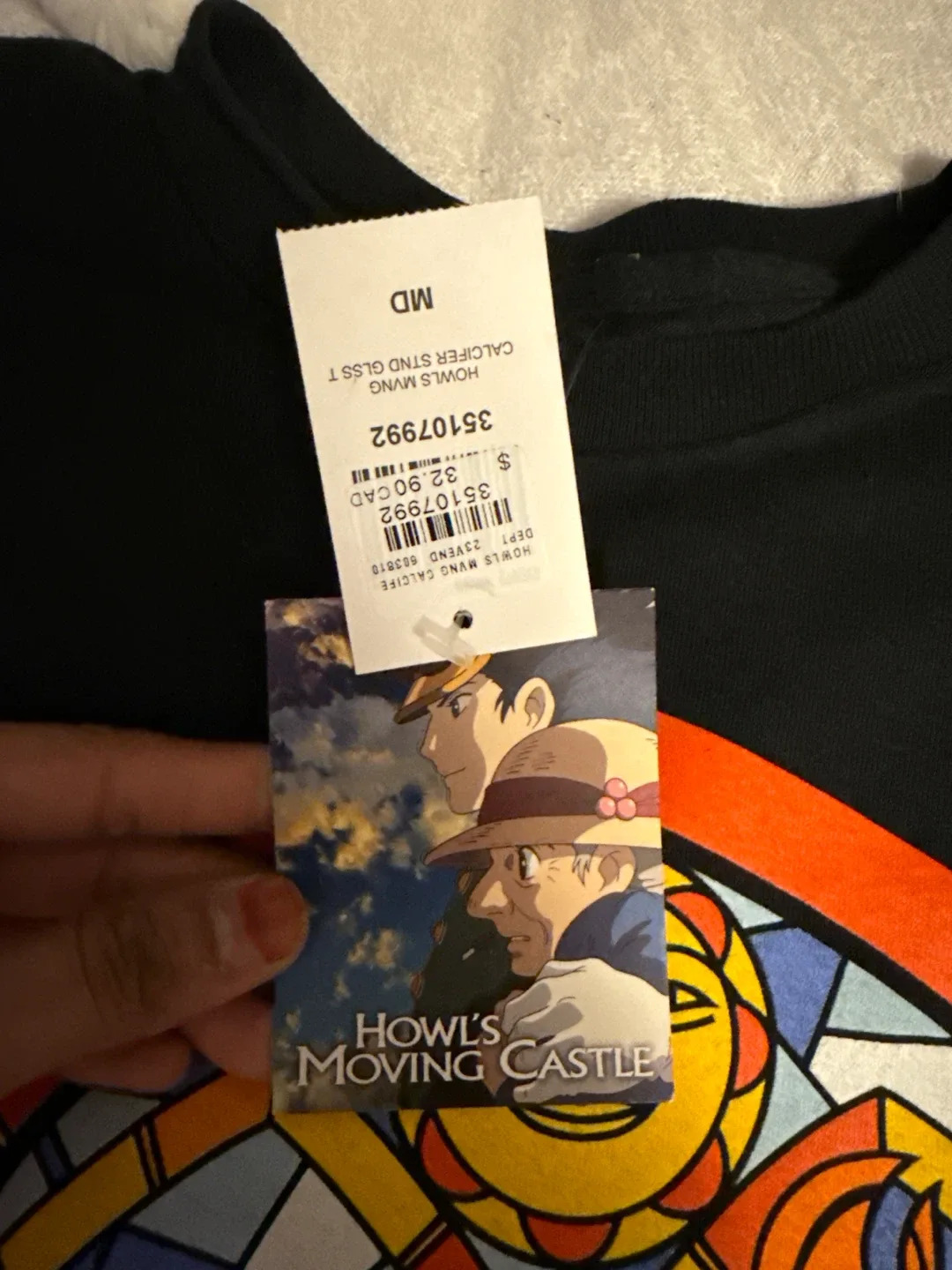 Unworn Howl's Moving Castle Calcifer T-Shirt - Size Medium image indicator(4)