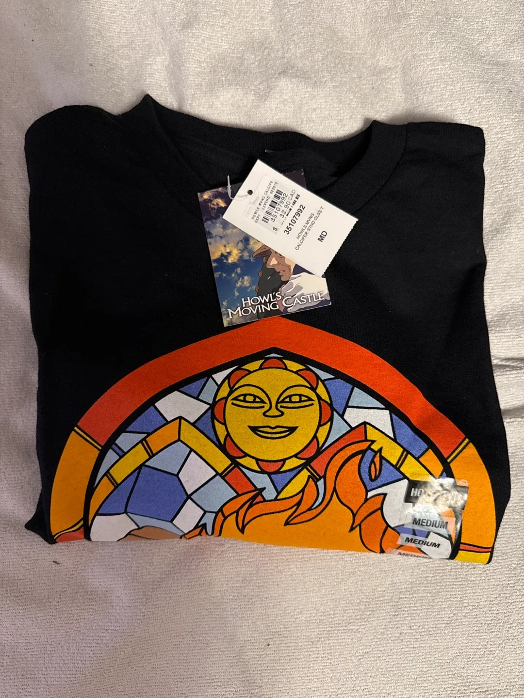 Unworn Howl's Moving Castle Calcifer T-Shirt - Size Medium thumbnail