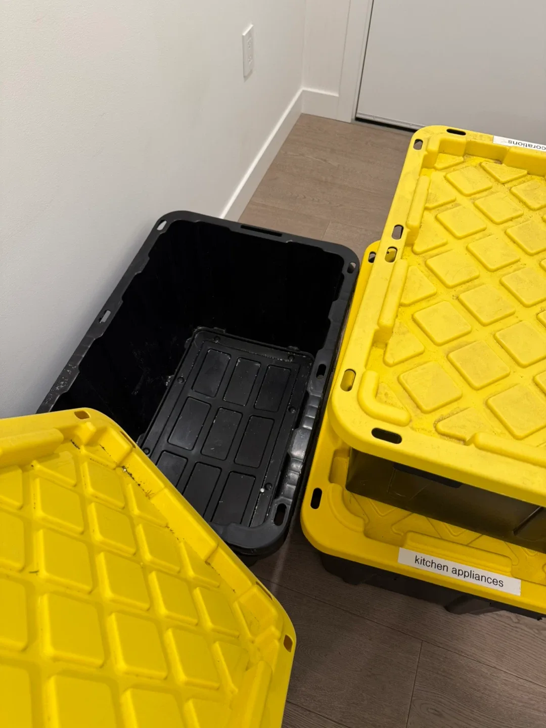 Storage Totes - Yellow & Black image indicator(2)