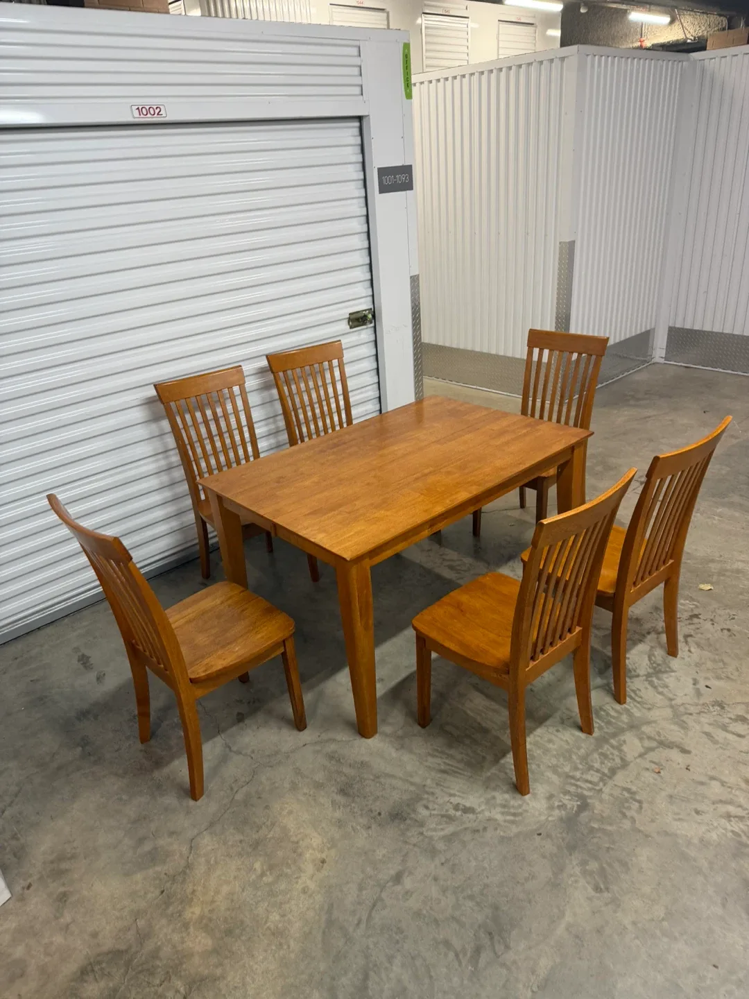 Wooden Dining Table with 6 Chairs