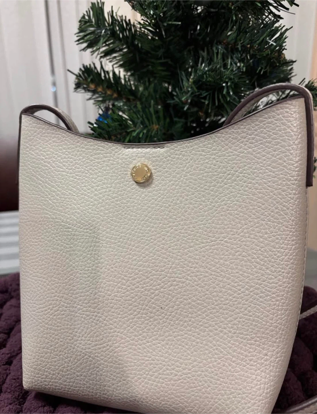 Small Bucket Bag soft leather - White
