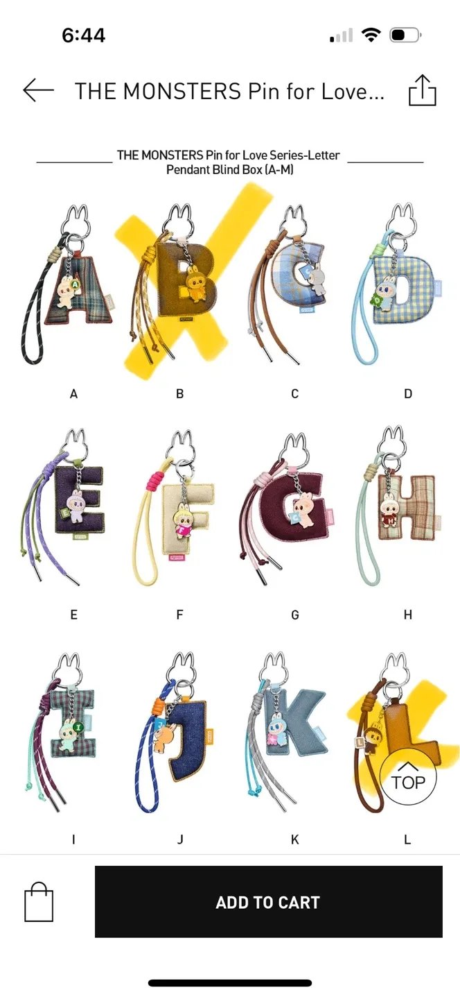 POP MART The Monsters Pin For Love Pendant Letters image indicator(2)