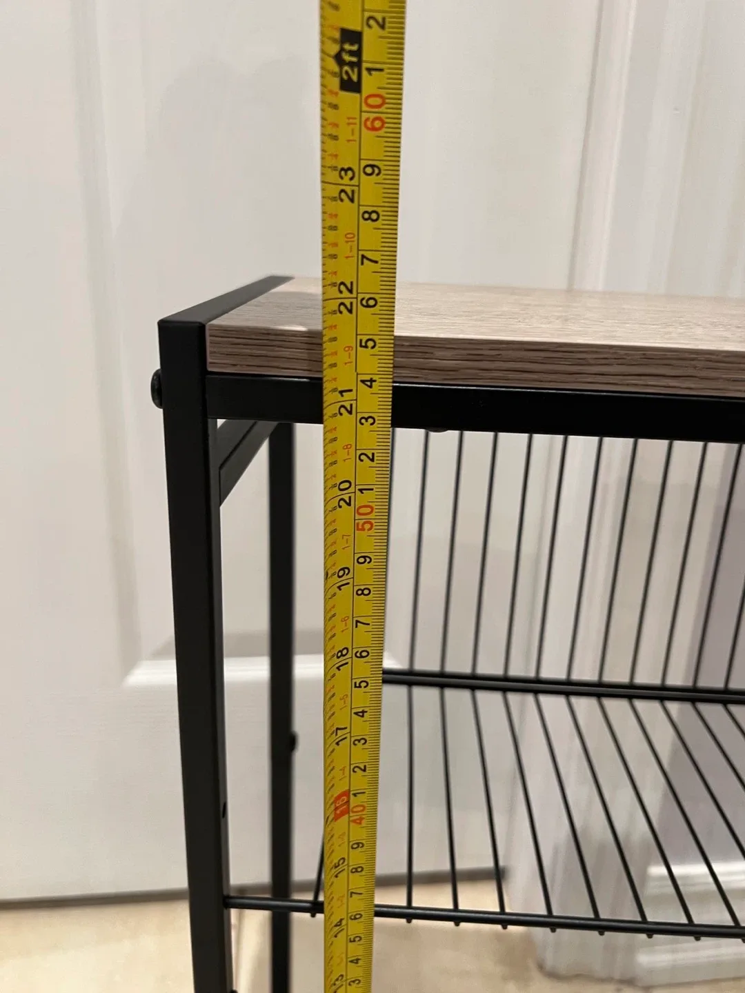 Black Metal & Wood Shelf image indicator(6)