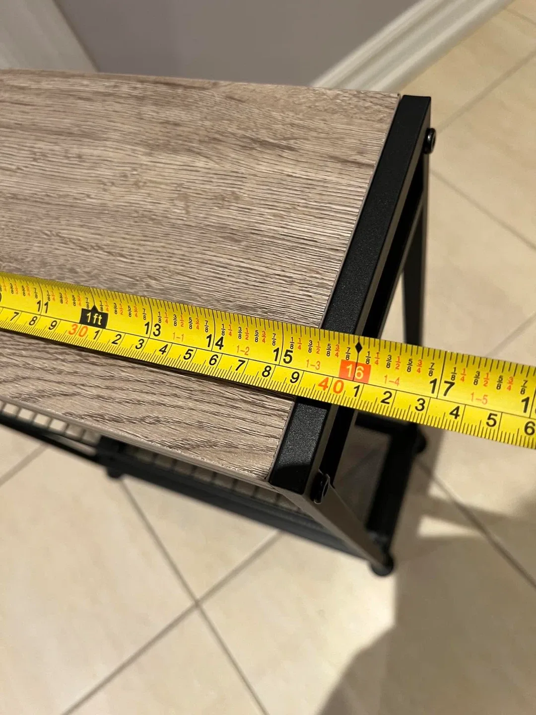 Black Metal & Wood Shelf image indicator(7)