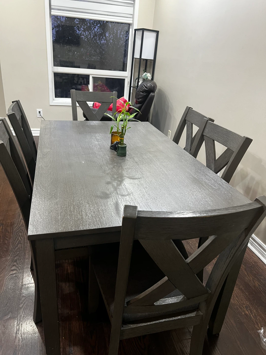 Dining Table Set - 6 Chairs, Grey - photo 5