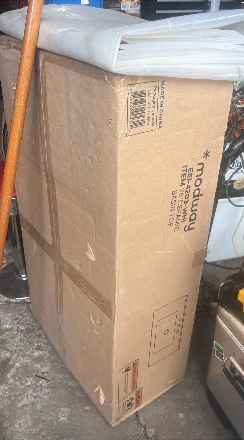 Modway Cayman White Ceramic 36" Sink Top - New in Box image indicator(5)