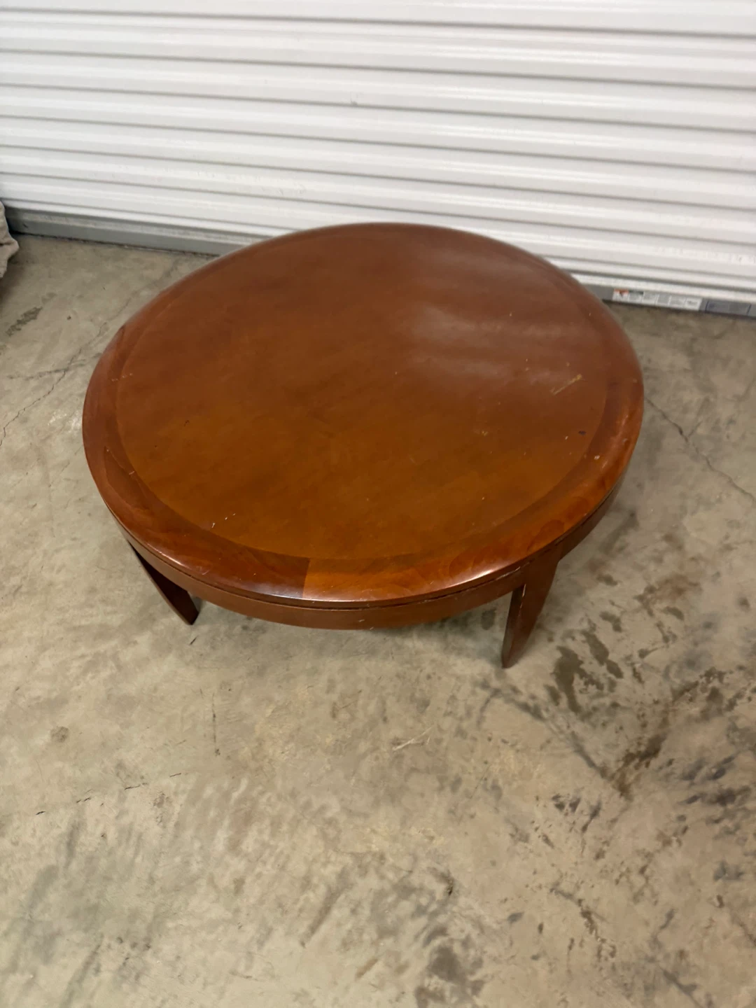 Round Wood Coffee Table - photo 4