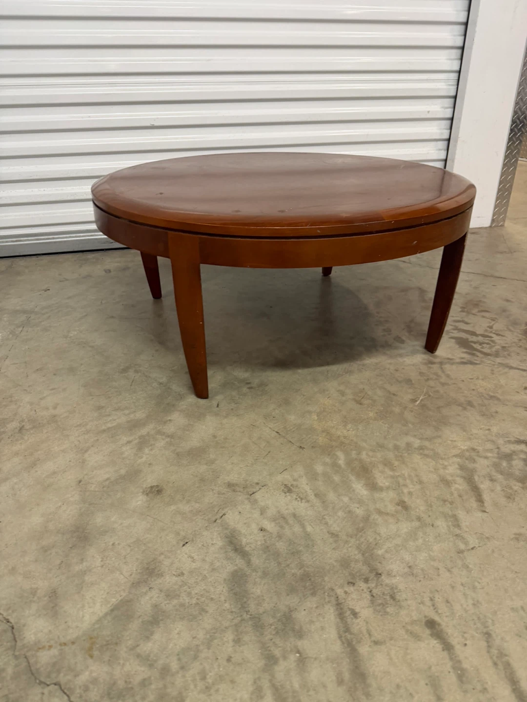 Round Wood Coffee Table - photo 3