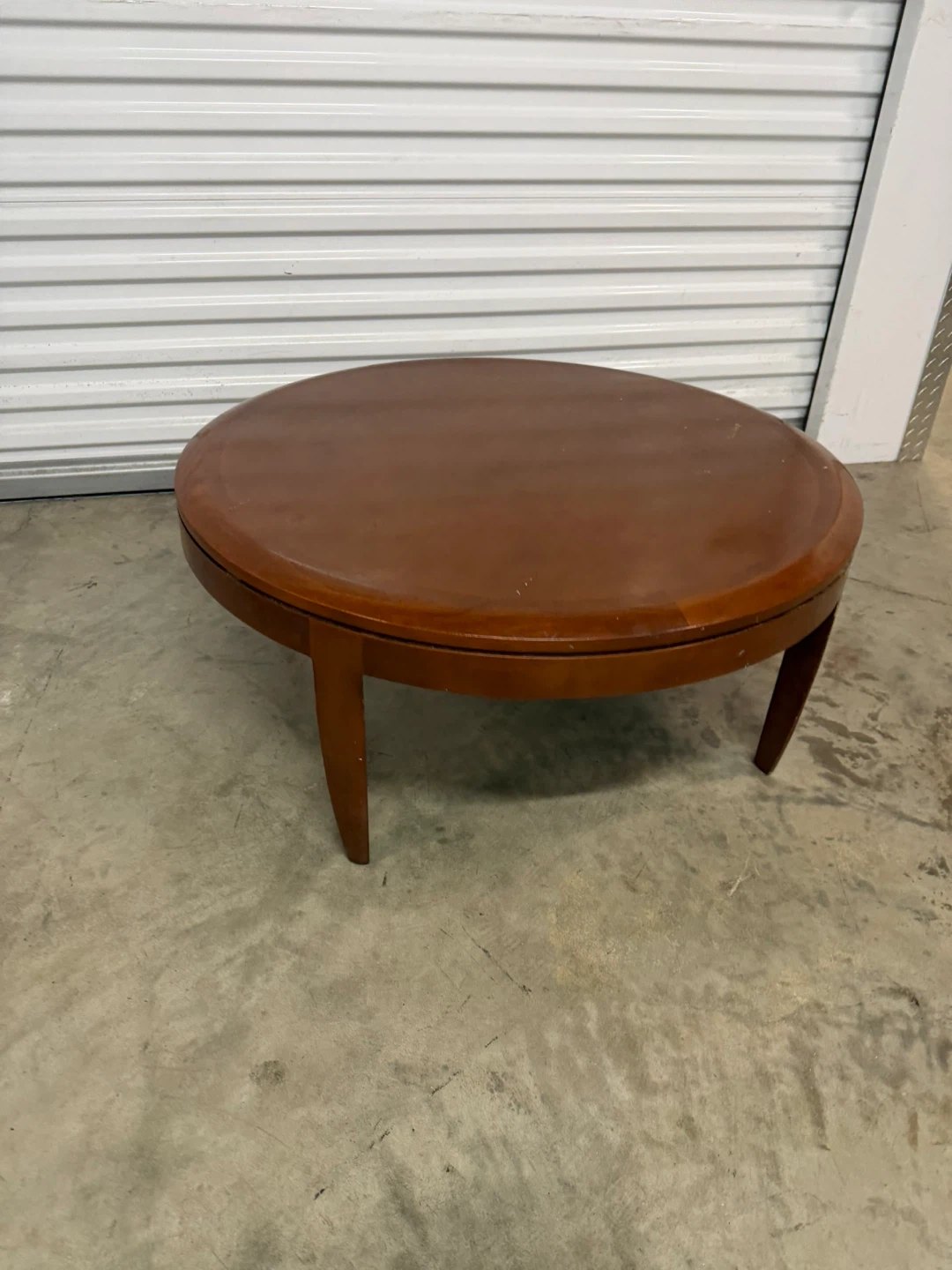 Round Wood Coffee Table - photo 2