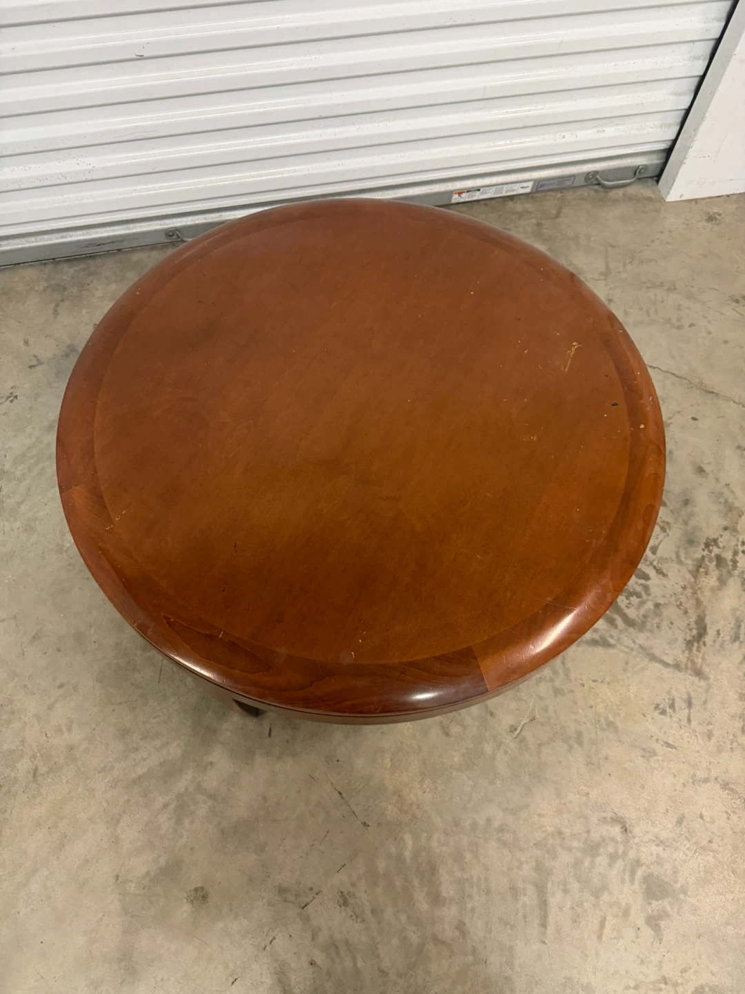 Round Wood Coffee Table - photo 5